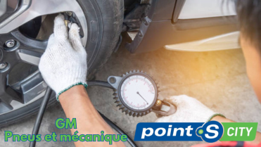 Vérification de la pression d'un pneu Point S